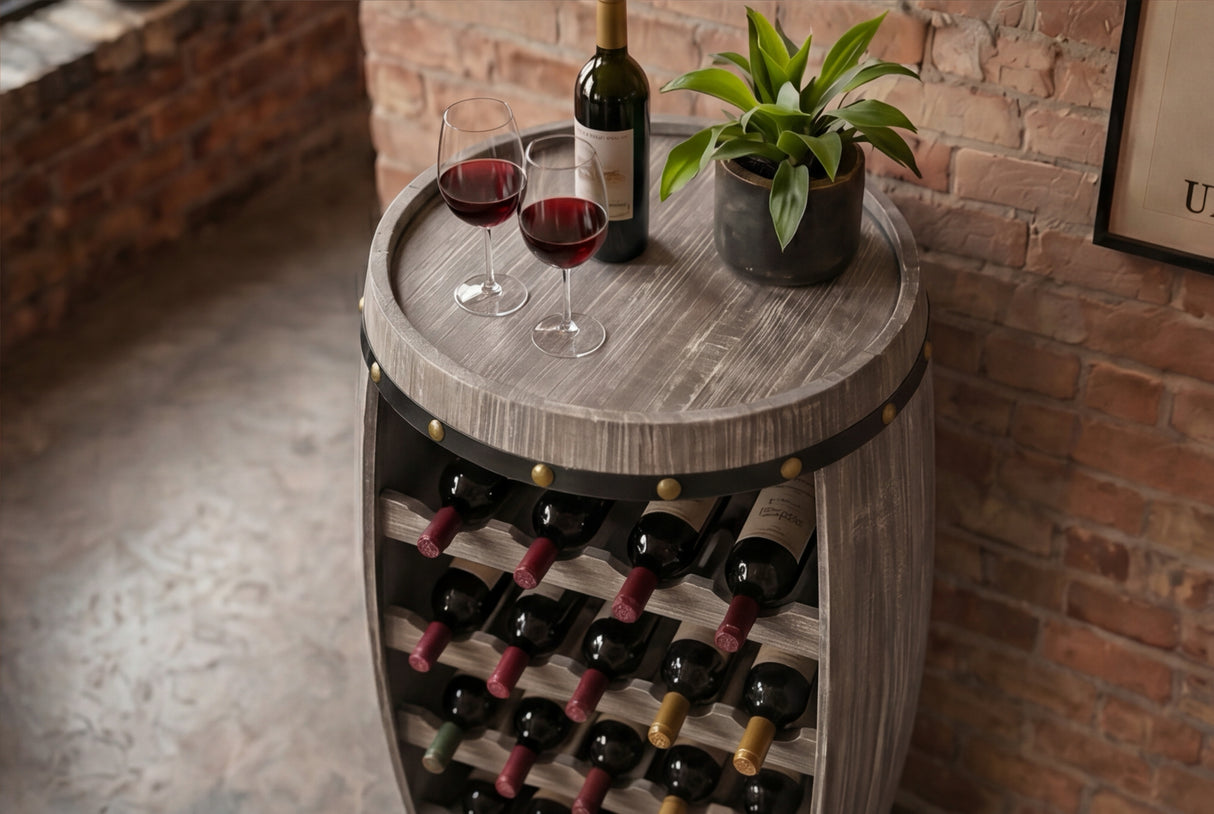 Wine shelf BODEGA 80cm for 23 bottles fir wood natural