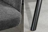 Barhocker BIG GEORGE mit Armlehnen Flachgewebe Samt anthrazit drehbar