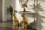 Console PANTHER 105cm gold metal w/ marble top