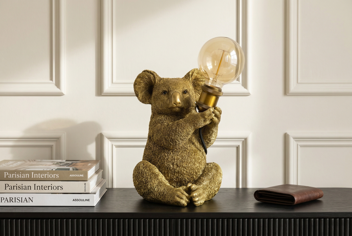 Tischleuchte KOALA 30 cm Goldskulptur