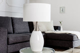 Table lamp CARLA 60cm linen shade white