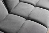 Schlafsofa BOUTIQUE 215cm mit Armlehnen Samt grau