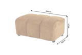 Hocker CLOUD 100cm Samt Senfgelb