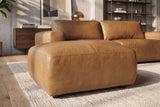 Hocker BIG GEORGE 95cm Leder Cognac