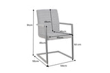 Cantilever chair LOFT w/ armrests cord grey metal frame black