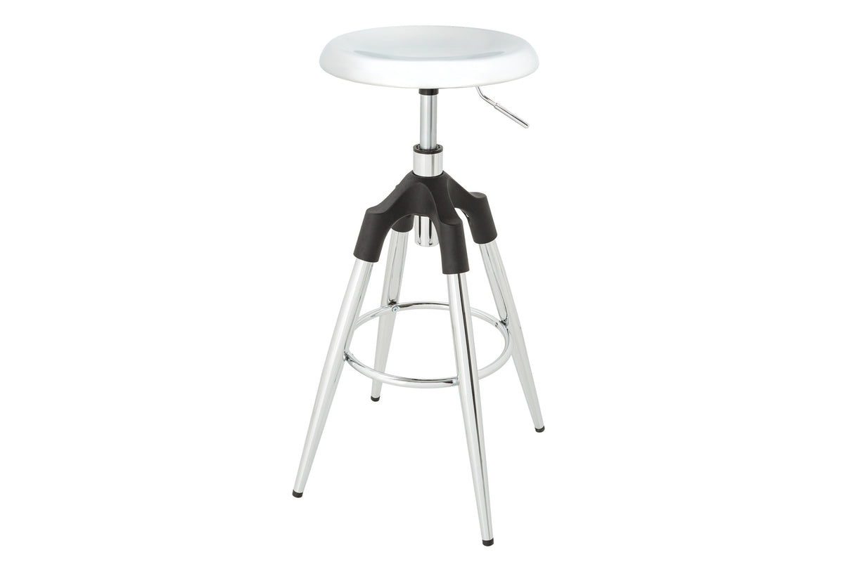 Barová stolička INDUSTRIAL 73-81 cm – stříbrná