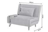 Sleeping chair SMART MULTIFUNCTION 100cm velvet grey