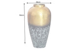 Vase ORIENT M 50cm gold w/ patina in hammer stroke design