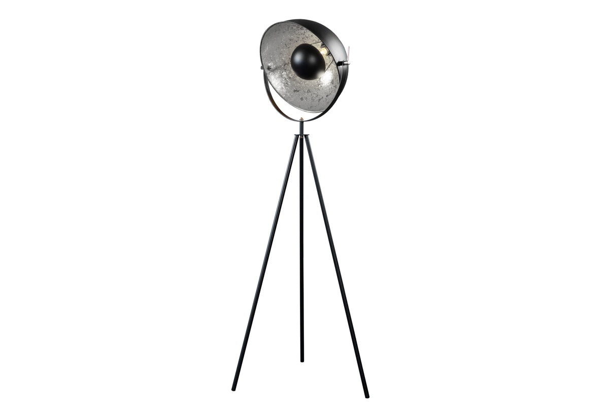 Stojací lampa STUDIO 145cm černo-stříbrná