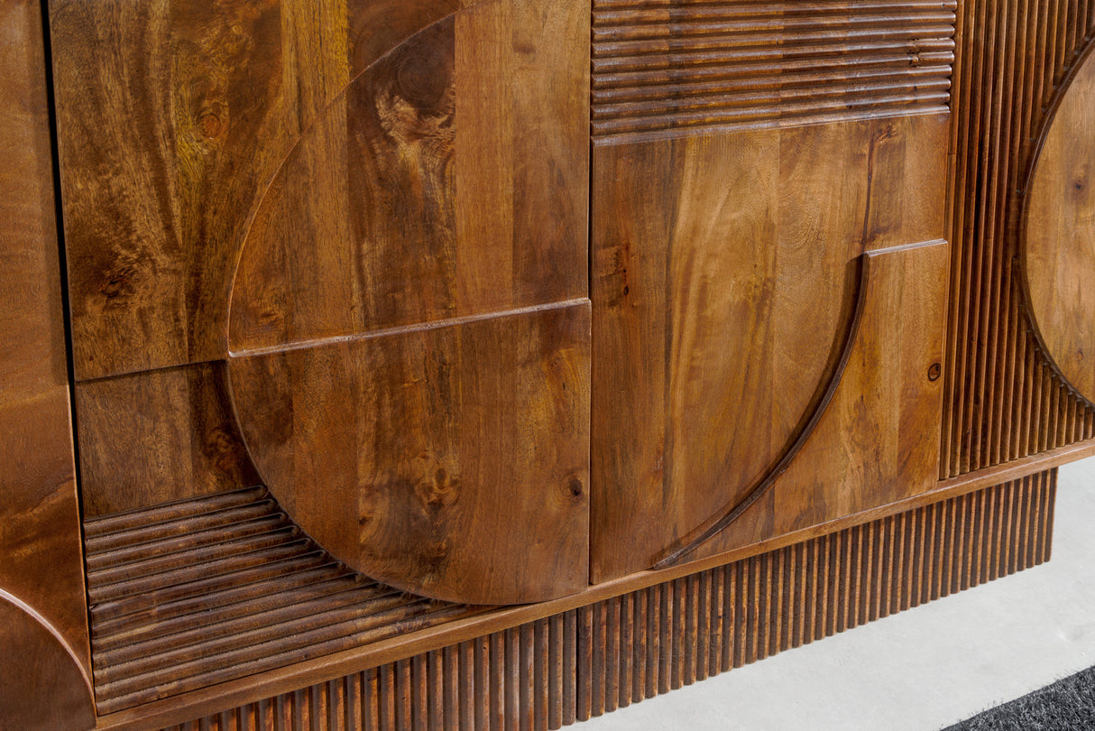 Sideboard ART DECO 170cm 3D Mangoholz braun