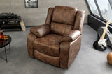 Cinema armchair HOLLYWOOD artificial leather antique brown