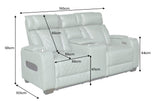 Cinema armchair HOLLYWOOD 2-seater electrically adjustable artificial leather sage