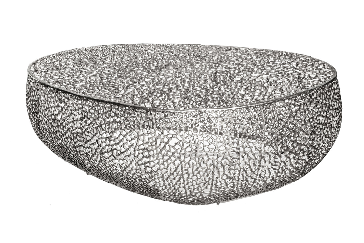 Konferenční stolek LEAF 122cm stříbrný