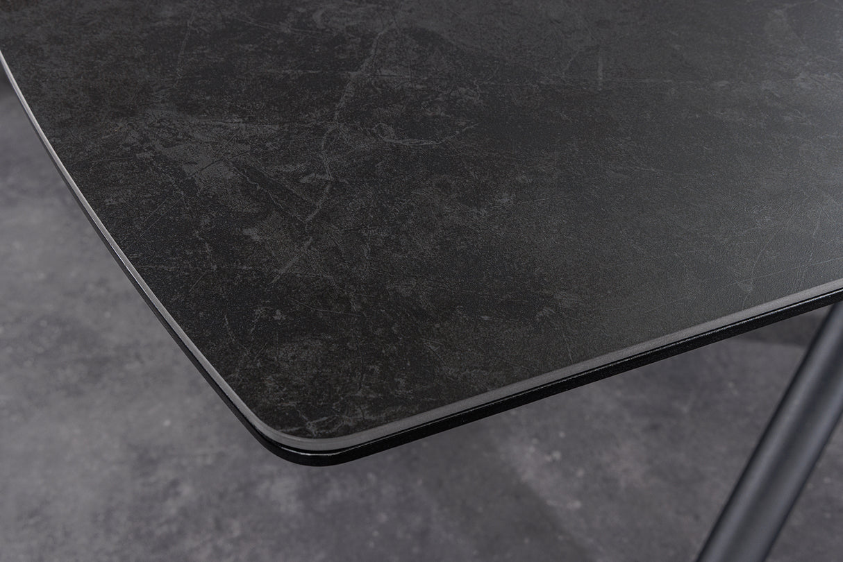 Dining table MIKADO 180-230cm extendable ceramic graphite marble top