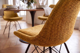 Chair SCANDINAVIA MEISTERSTÜCK  textured fabric mustard yellow
