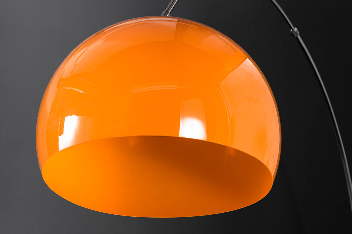 Lampadaire BIG BOW 175-205 cm orange avec base en marbre