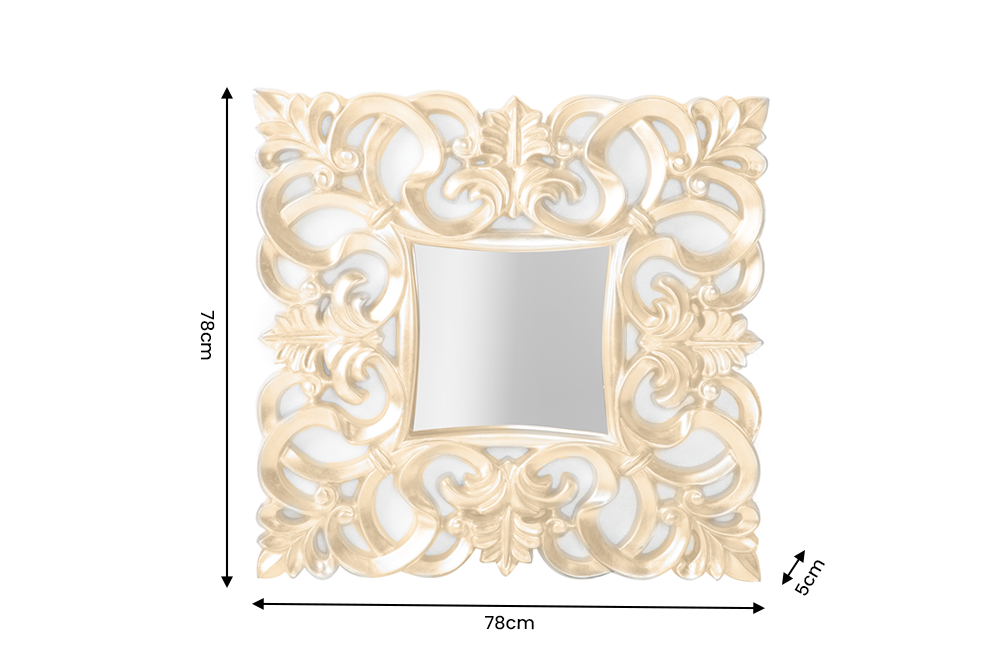 Wall mirror VENICE BAROCK 75cm antique gold