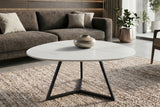 Coffee table MARVELOUS 90cm ceramic white