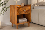 Bedside table INFINITY 55cm mango natural brown