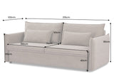 Schlafsofa APARTMENT 215cm 3-Sitzer Cord grau