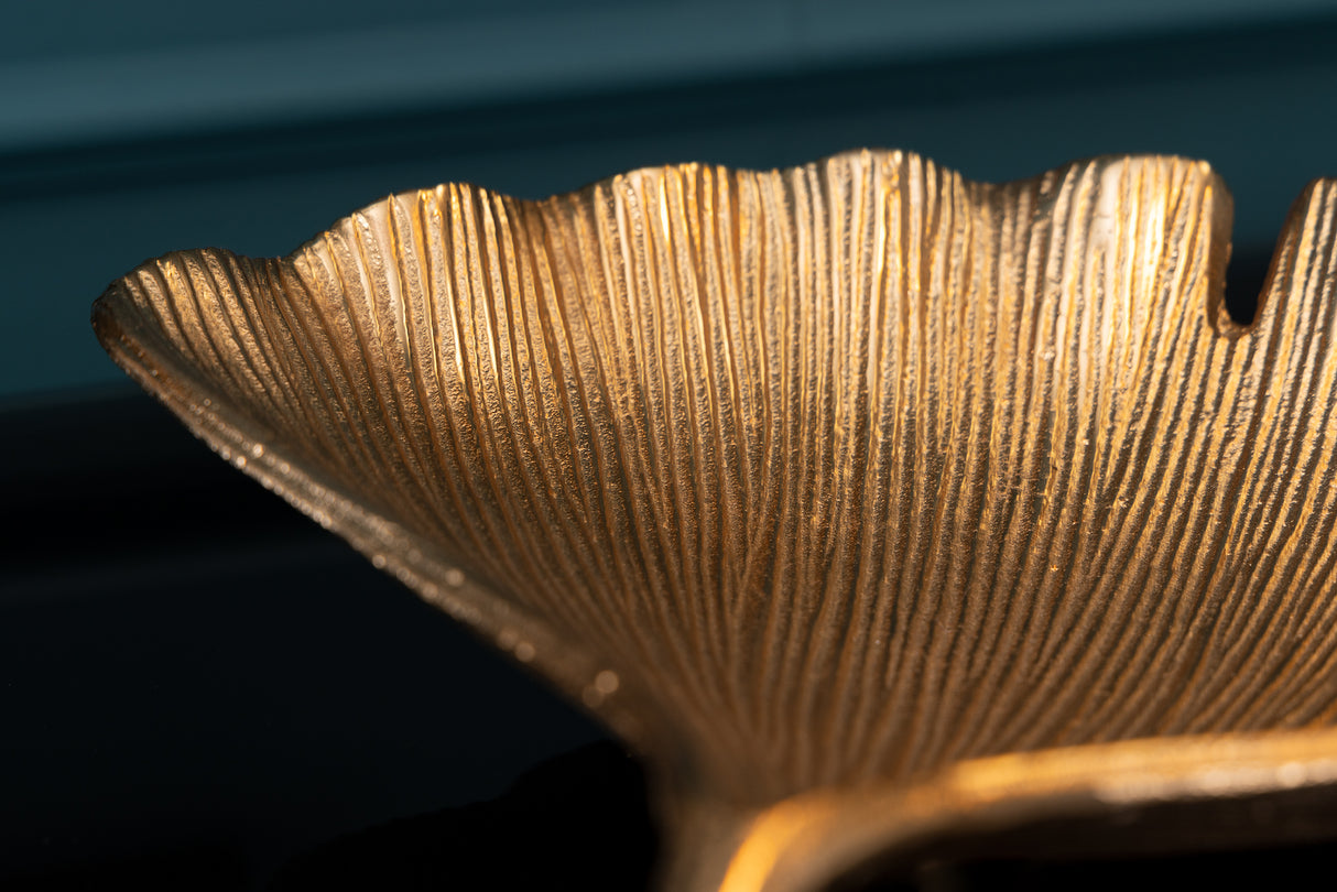 Decoration bowl GINKGO 33cm gold