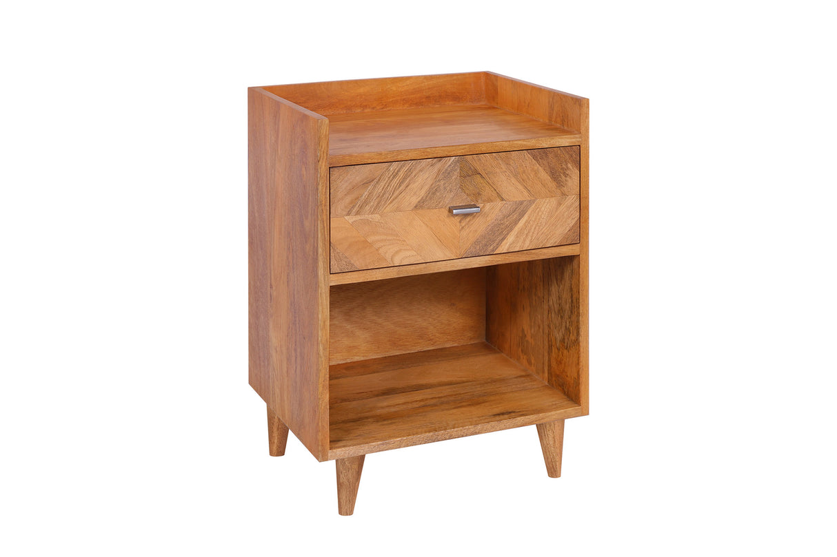 Bedside table INFINITY 55cm mango natural brown
