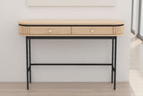 Console ATELIER 120cm natural oak wood look w/ black metal frame