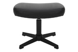 Hocker VOGUE 45cm drehbar Kunstleder schwarz mit schwarzem Metallgestell