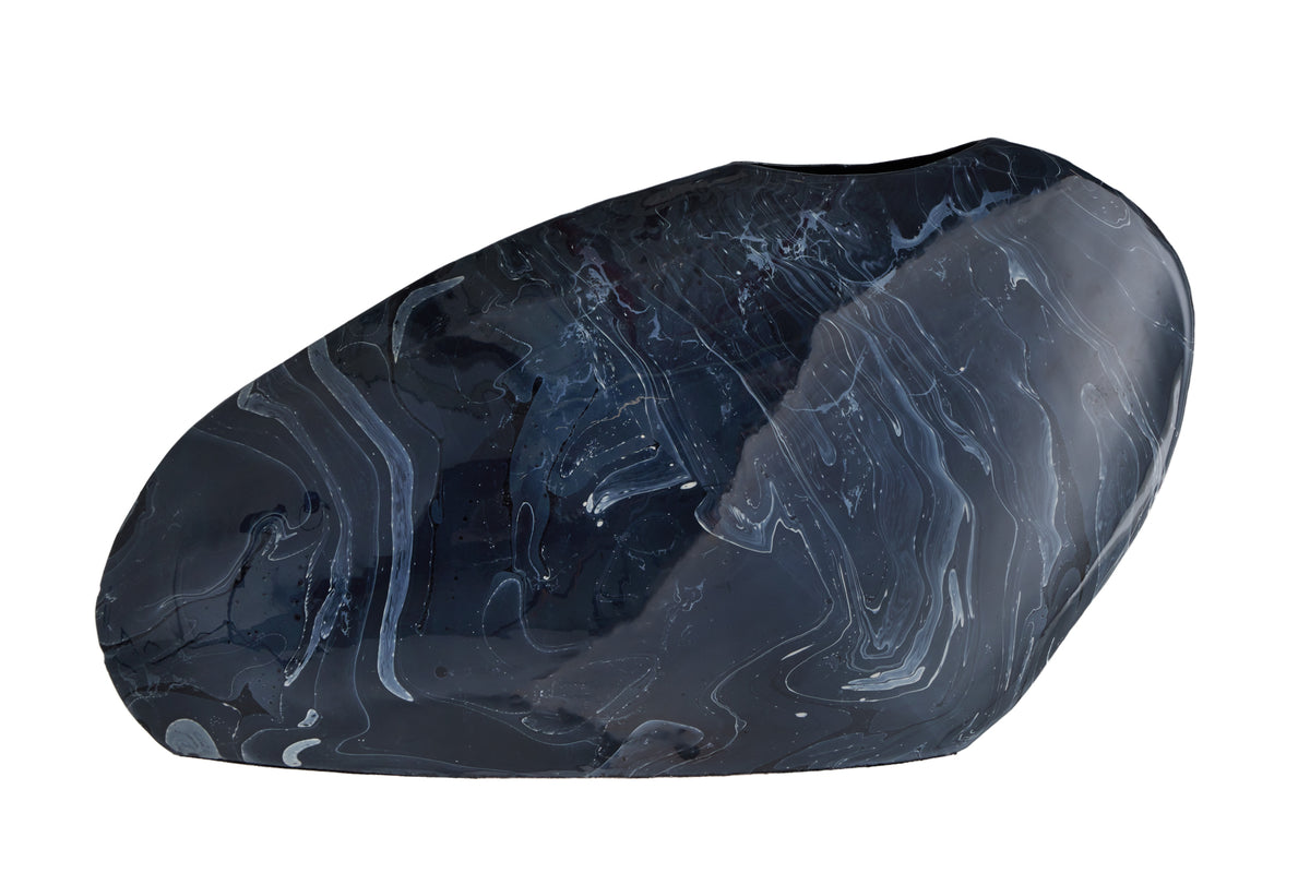 Váza STONE 38cm černý mramor