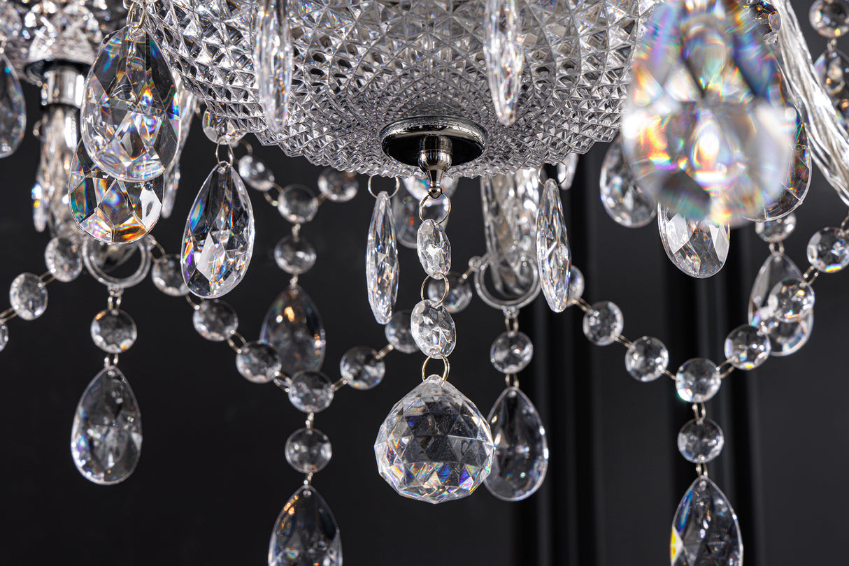 Chandelier DIAMONDS 15-armed clear acrylic