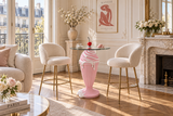 Bistrotisch SOFT POP 75cm pastellrosa mit magnetischer abnehmbarer Kirsche SWEET SOCIETY hauseigenes Design