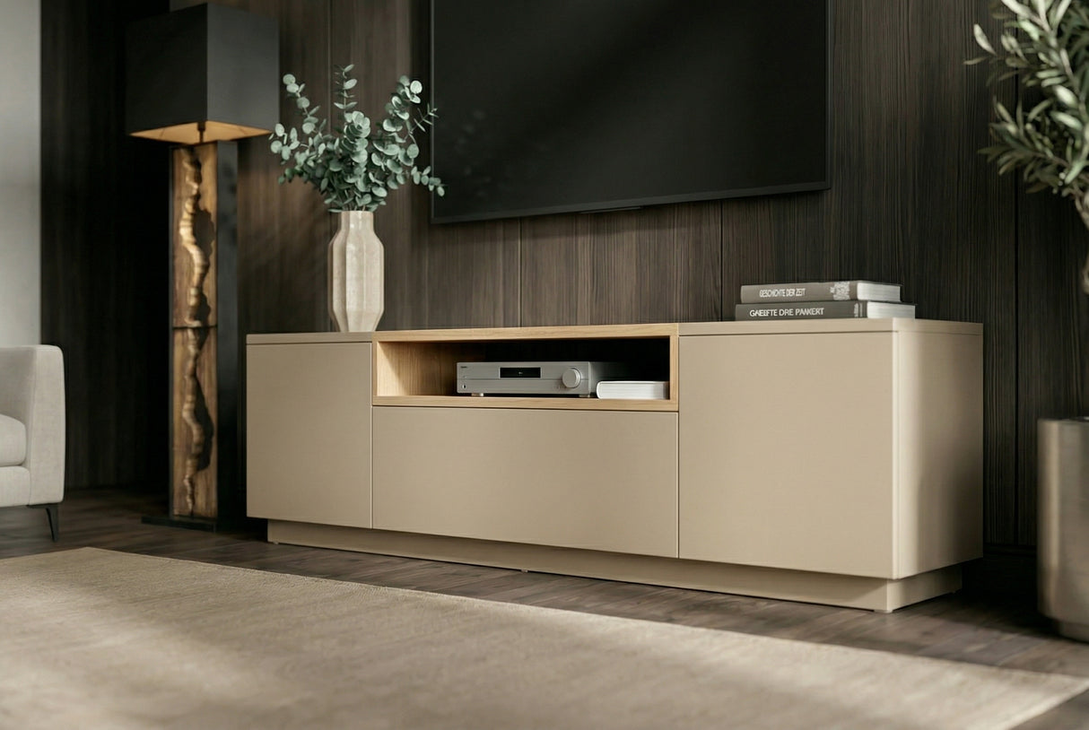 TV-Platte LOFT 160 cm naturgrau