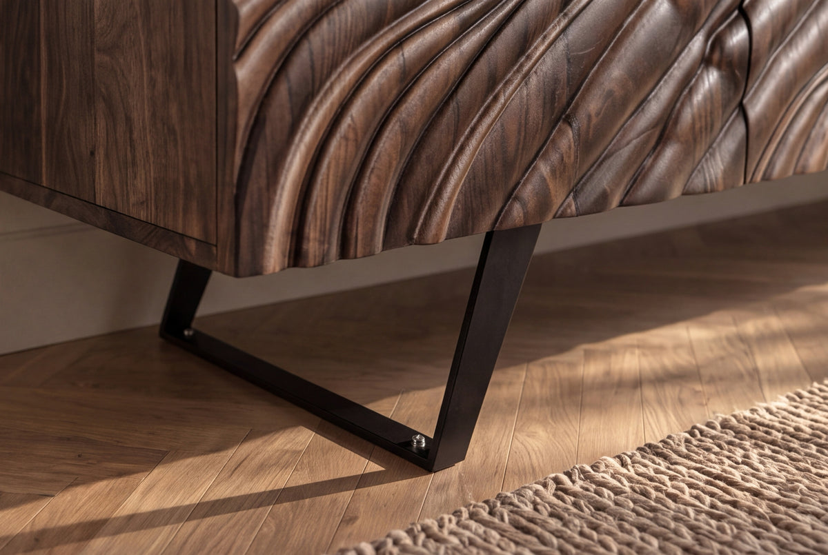 Sideboard FLUID 175cm 3D mango wood brown