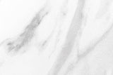 Dining table MIKADO 120-160cm round extendable marble look white ceramic tempered glass