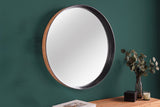 Wall mirror AMSTERDAM 70cm round oak black