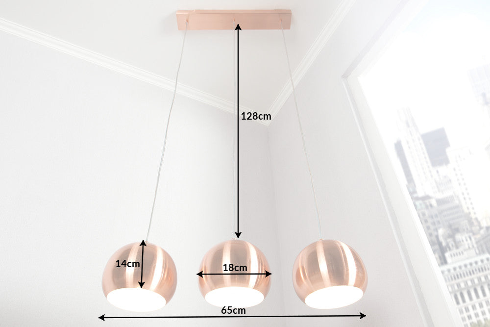 Pendant lamp COPPER BALL 3s copper