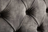 Bett PARIS CHESTERFIELD 160x200cm Samt olivgrau