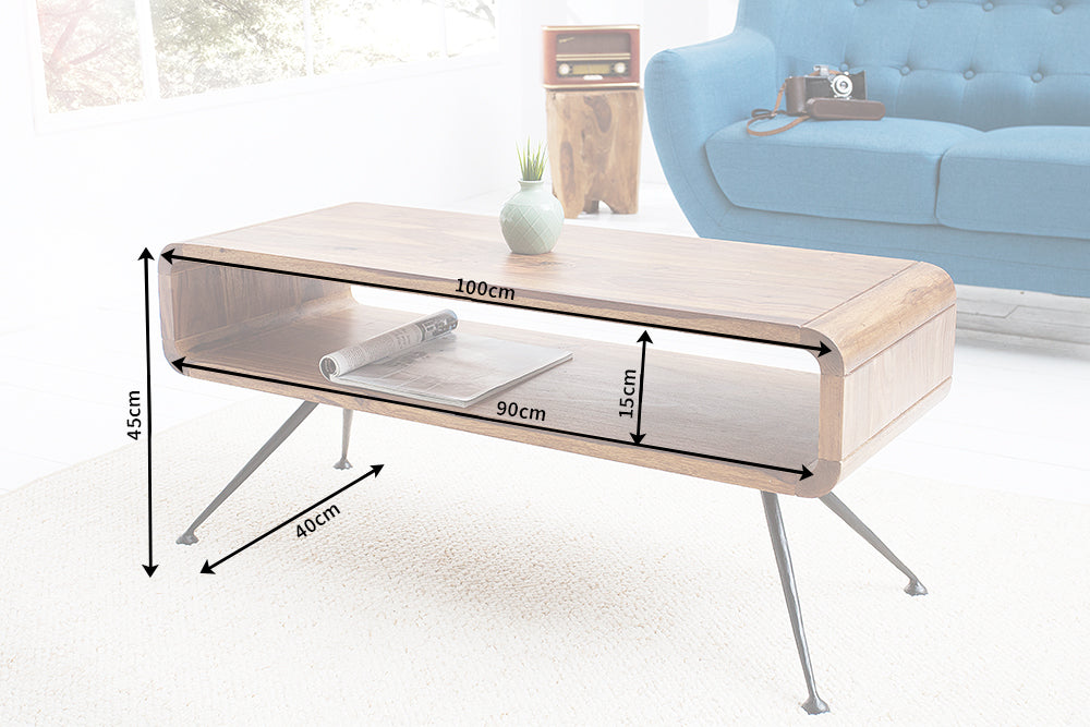 Couchtisch ALPHA 100 cm Sheesham-Holz 