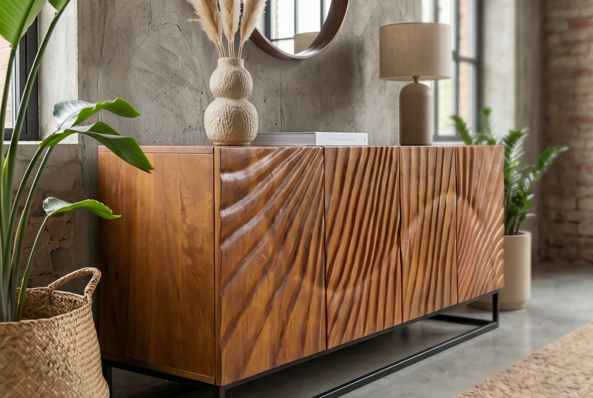 Sideboard SCORPION 180cm 3D mangobraun