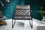 Armchair MUSTANG LOUNGER velvet grey