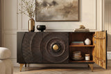 Sideboard GOLDEN SUNSET 140cm 3D mango wood black