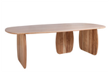 Esstisch SCULPTURA 240cm oval skulpturales Gestell Akazienholz natur