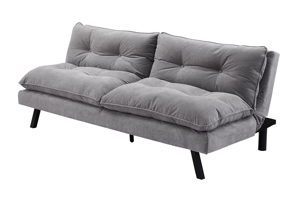 Sofa bed COCOONING 190cm 3-seater chenille grey