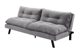 Sofa bed COCOONING 190cm 3-seater chenille grey