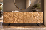 Sideboard FLUID 175cm 3D mango wood creamy