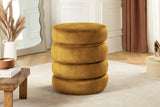 Hocker VOQUE 50cm Samt senfgelb mit Stauraum