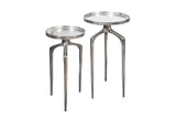 Beistelltisch ABSTRACT 2er Set silber
