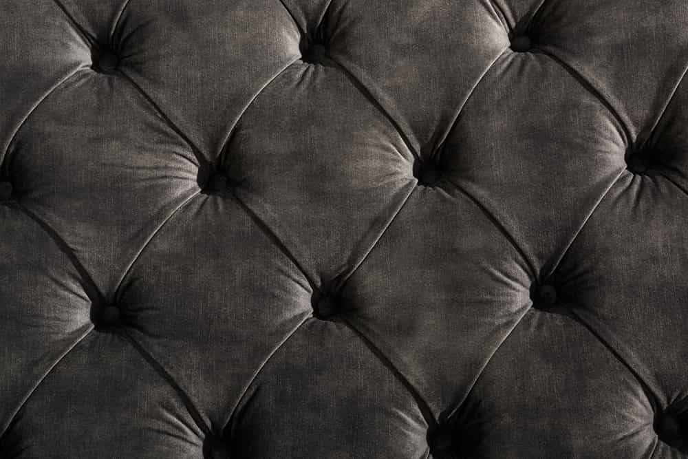 Bett PARIS CHESTERFIELD 160x200cm Samt olivgrau