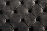 Bett PARIS CHESTERFIELD 160x200cm Samt olivgrau
