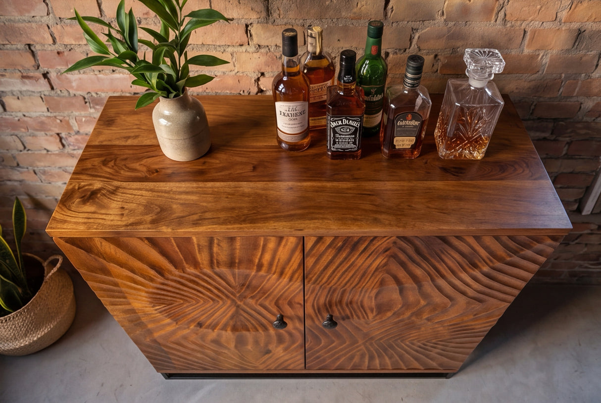 Barschrank SCORPION 140cm mangobraun